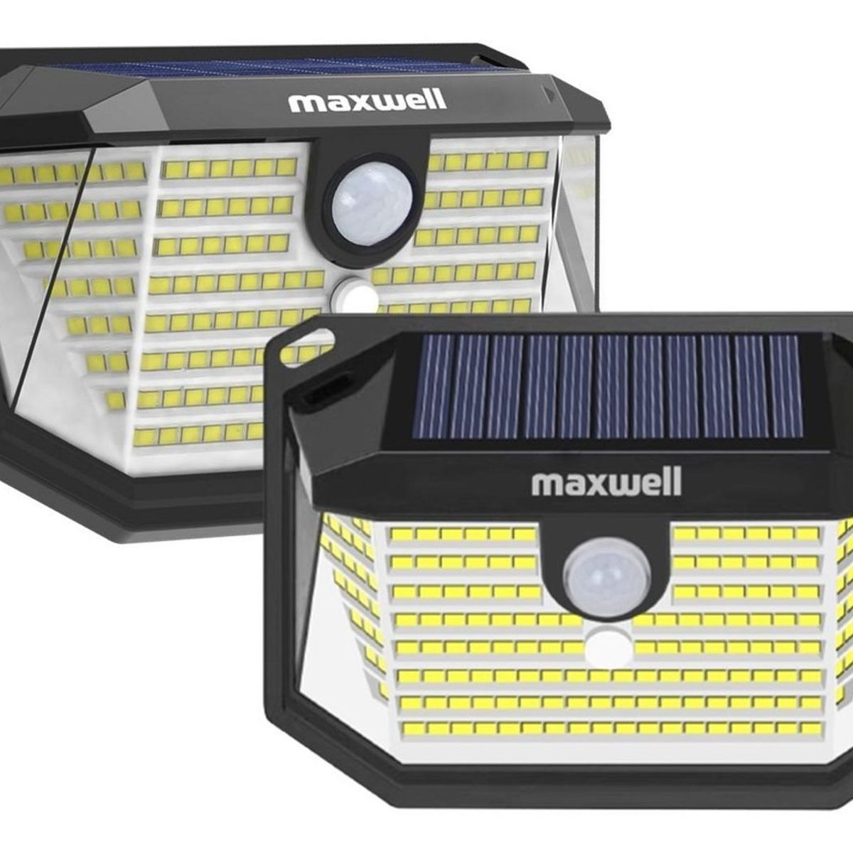 MAXWELL - Foco Solar Maxwell 178 Led Exterior Pared Set X 2 Con Sensor