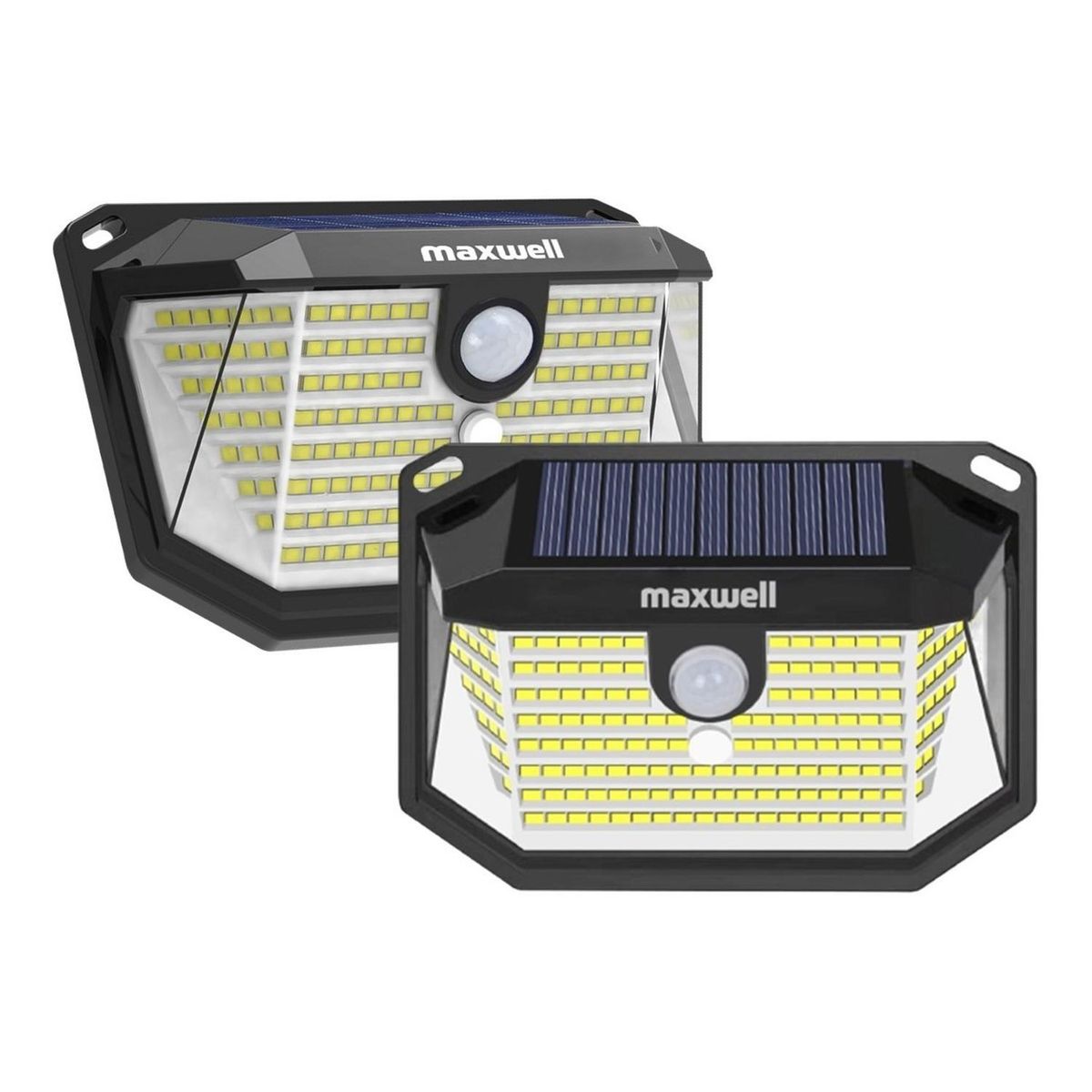 MAXWELL - Foco Solar Maxwell 178 Led Exterior Pared Set X 2 Con Sensor