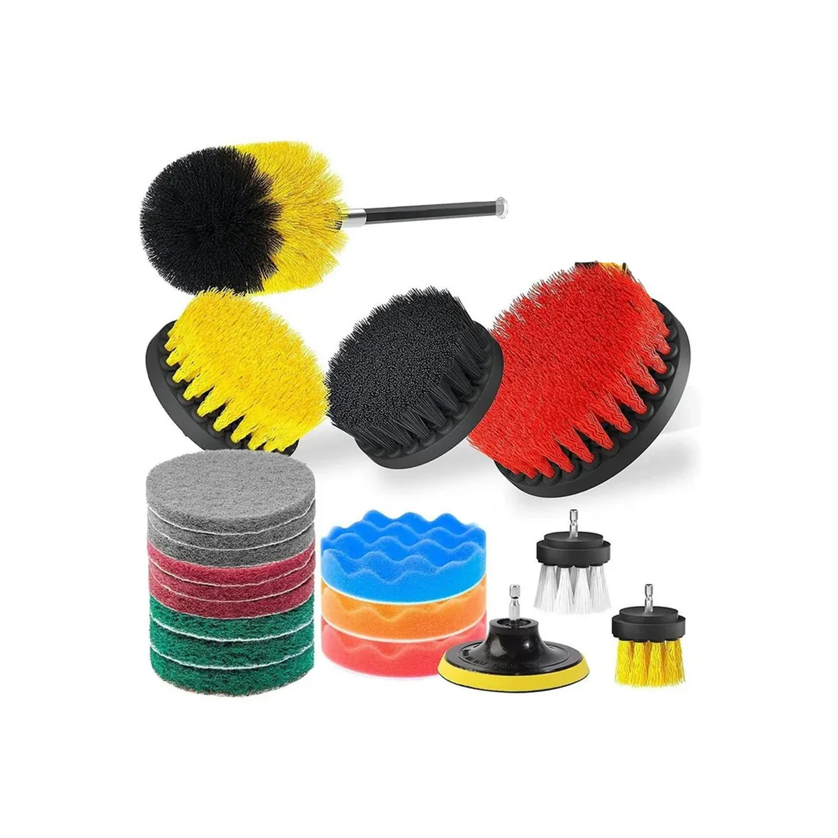 REMUVER - Limpieza De Auto Hogar Set Cepillos Para Taladro 20 Piezas