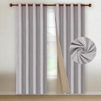 Cortina Blackout 100% 2 Paños Textura Lino - Gris