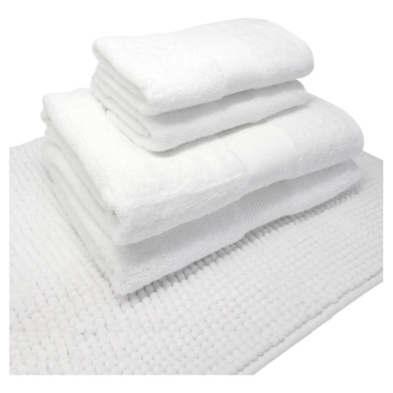 CASATUA - Toallas Baño Set X5 Algodón, Son 2 Baño +2 Mano +1 Piso Baño