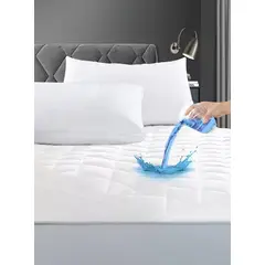CASATUA - Cubre Colchon Protector Impermeable - Blanco - King