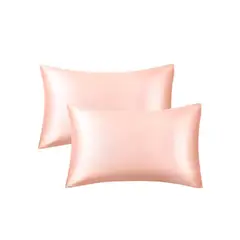 CASATUA - Funda Almohada Satin Seda Set X2 Unids - Coral - 76x50