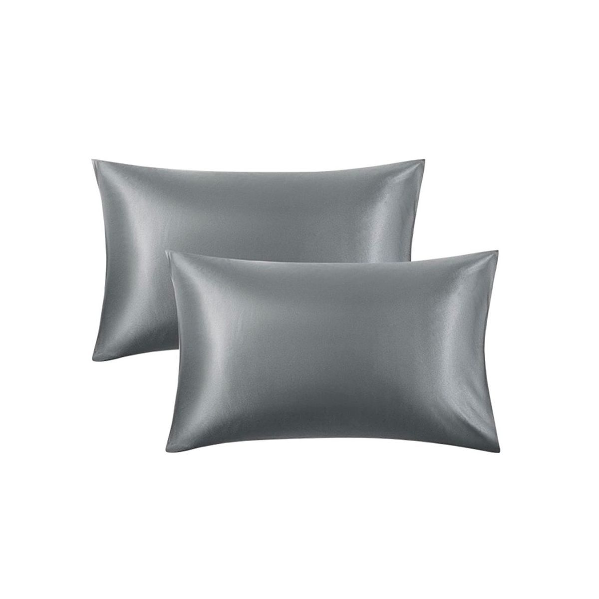 CASATUA - Funda Almohada Satin Seda Set X2 Unids - Gris - 76x50…