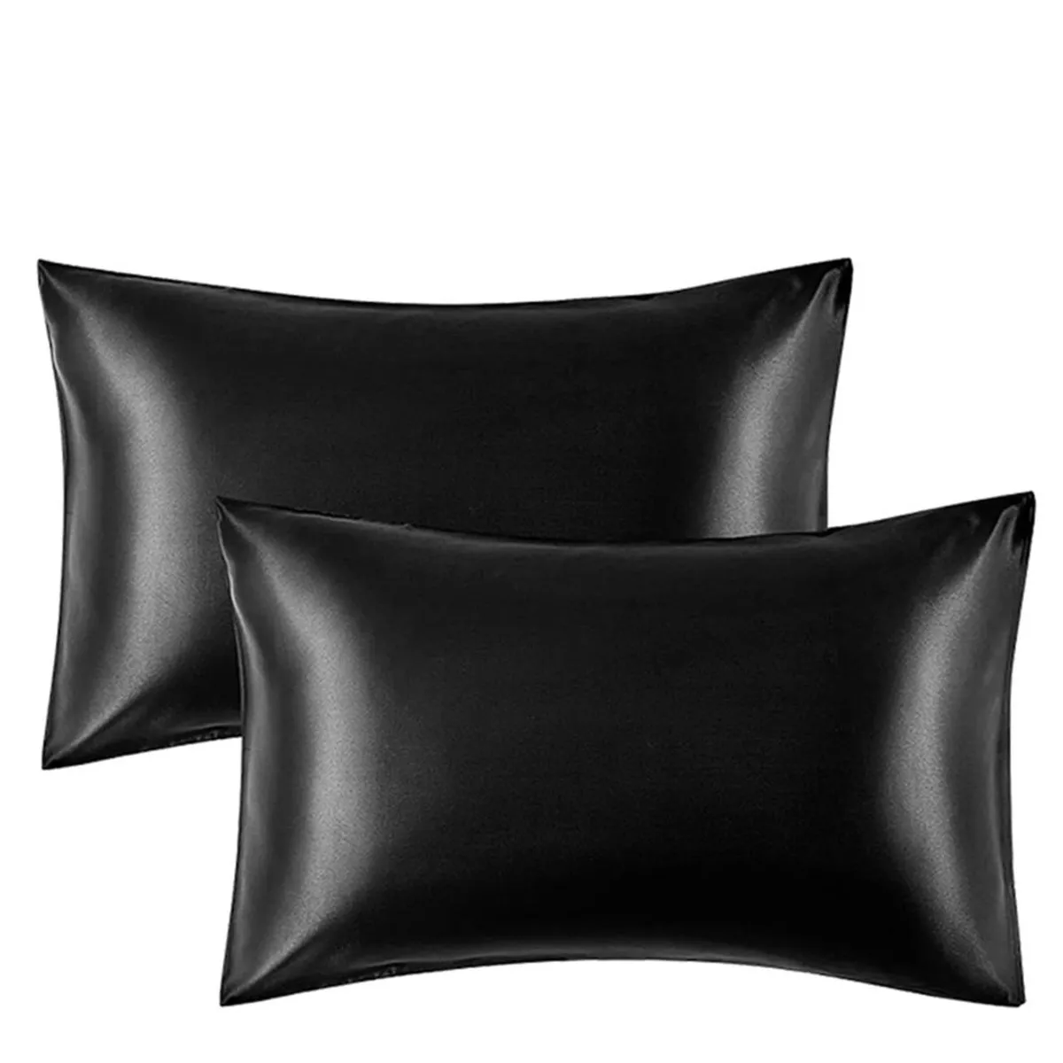 CASATUA - Funda Almohada Satin Seda Set X2 Unids - Negro - 76x50…