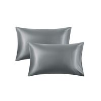 Funda Almohada Satin Seda Set X2 Unids - Gris - 100x50