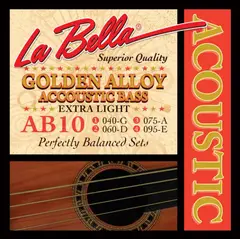 LA BELLA - Set de Cuerdas Bajo Acústico 40-95 AB10