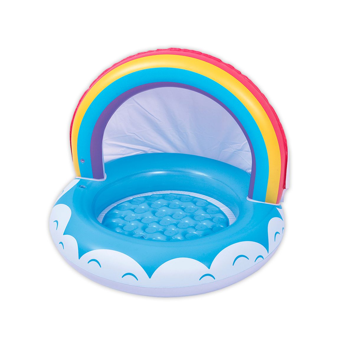 SUNCLUB - Piscina Inflable Forma de Arcoiris 40Lts 95X66cm Celeste