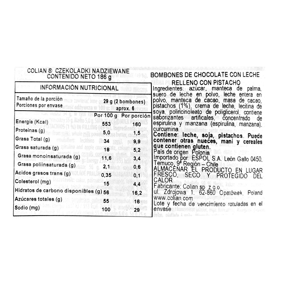 GOPLANA - Estuche de Bombones Twisty Pistacho 186gr