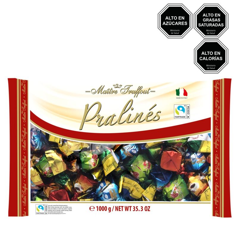 MAITRE TRUFFOUT - Chocolate Bombón Pralinés Surtido Chocolate de leche 1kg