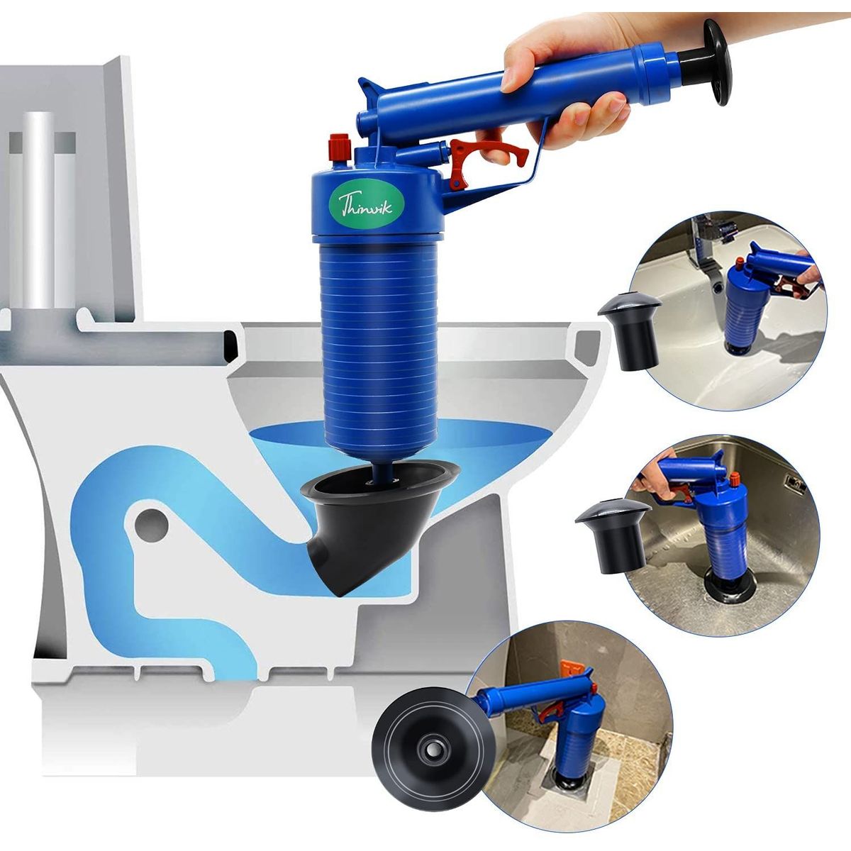 GENERICO - Sopapo Con Presión Destapador De Baño Lavaplatos Cañerias Xl