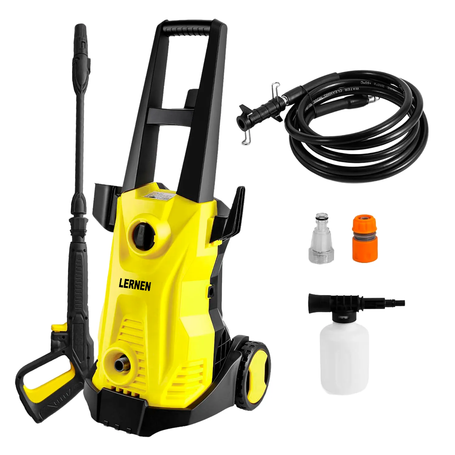 Hidrolavadora 1600w Con Jabonera Espumador 120bar 5.5 L/min