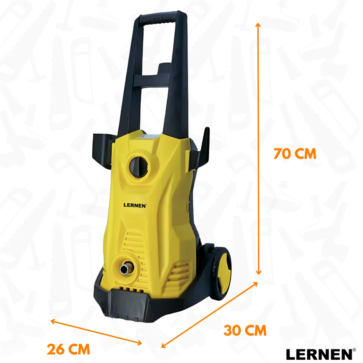 LERNEN - Hidrolavadora 1600w Con Jabonera Espumador 120bar 5.5 L/min