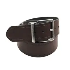 TOPWOLF - Cinturón Reversible 4Cm Café Gris V7 Eco cuero