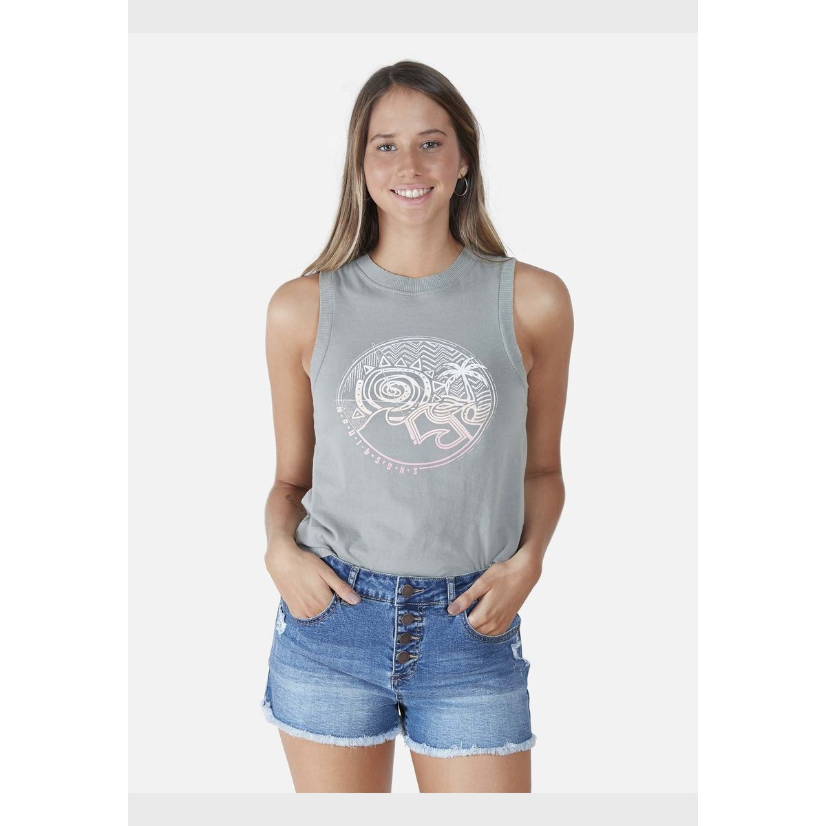 MAUI AND SONS - Polera Mujer Verde 5P558-WV22 Maui And Sons MAUI AND SONS