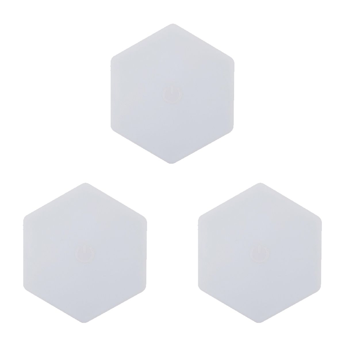 GENERICO - Set de 3 Luces Hexagonales LED con Control.