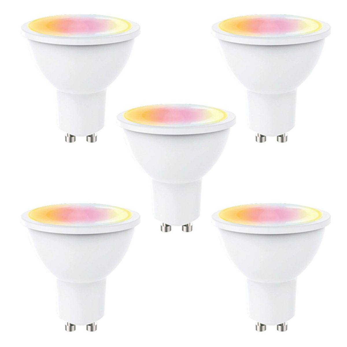 WANT - Pack 5 Ampolletas LED Inteligente Smart Bright GU-10 5W.