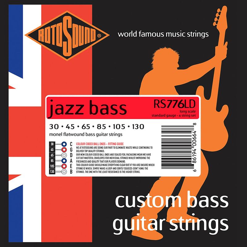 ROTOSOUND - Set 6 Cuerdas Bajo Eléctrico Jazz Bass RS776LD Rotosound