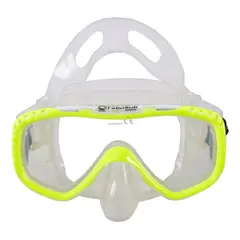 CABOSUB - Máscara Dolphin Comodidad Visión Clara para Buceo y Snorkel - Amarillo - Único