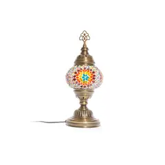 TURKUAZ - Lámpara turca de mesa S Hajima multicolor