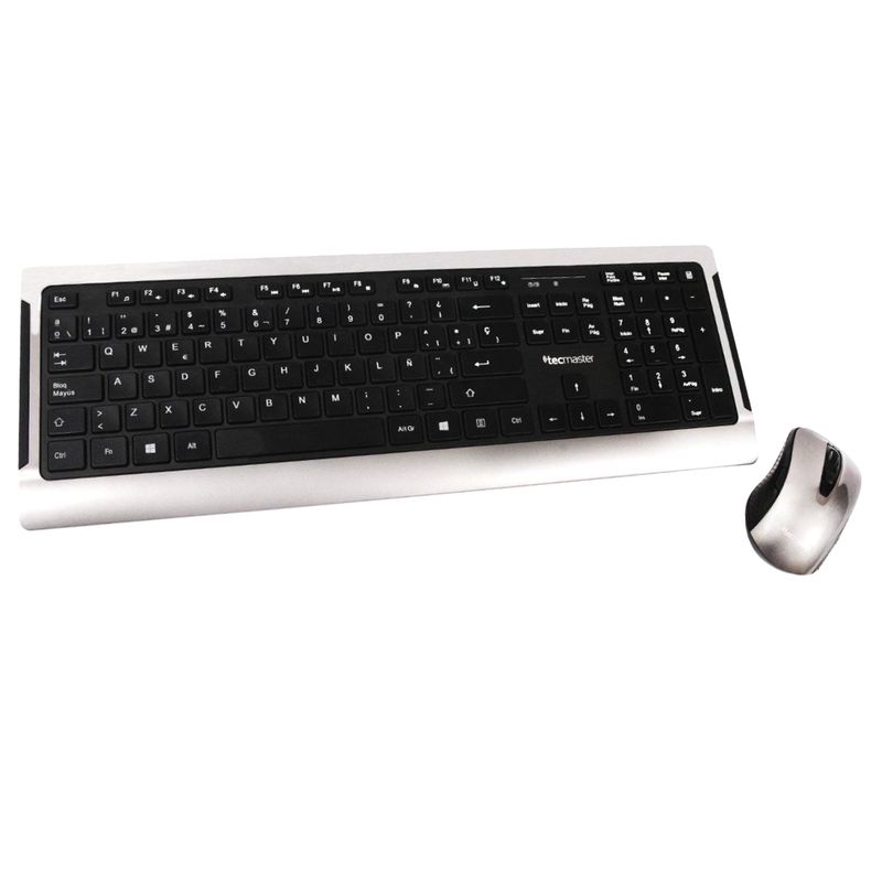 TECMASTER - Teclado y Mouse Inalambrico Teclas Planas Tecmaster LD100