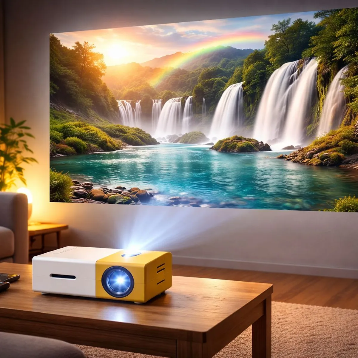 GENERICO - Proyector Portatil HD 1080p Compatible Mini YG300 600 Lumenes HDMI USB AV Cine en Casa