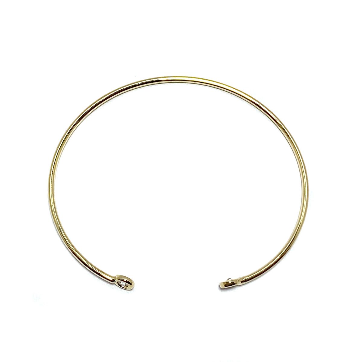 ANDREA COGGIOLA JOYAS - Pulsera Esclava 2 Circones Enchapado Oro 18K