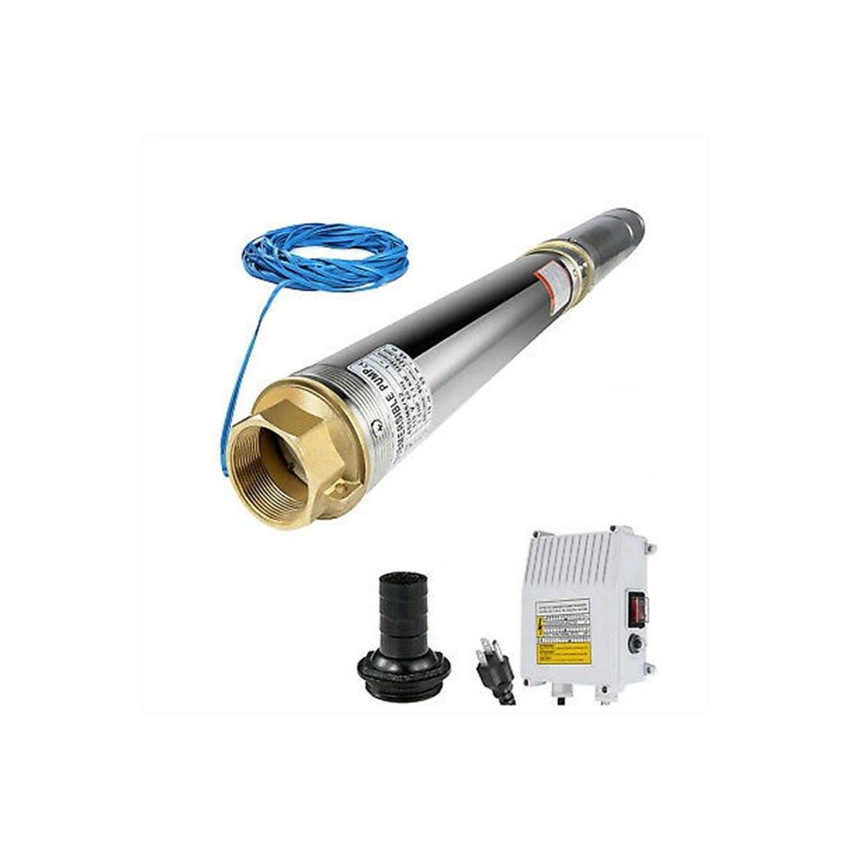 DETODOYMAS - Bomba Sumergible Pozo Profundo 3 Pulgadas 1 Hp + 20mt Cable DETODOYMAS