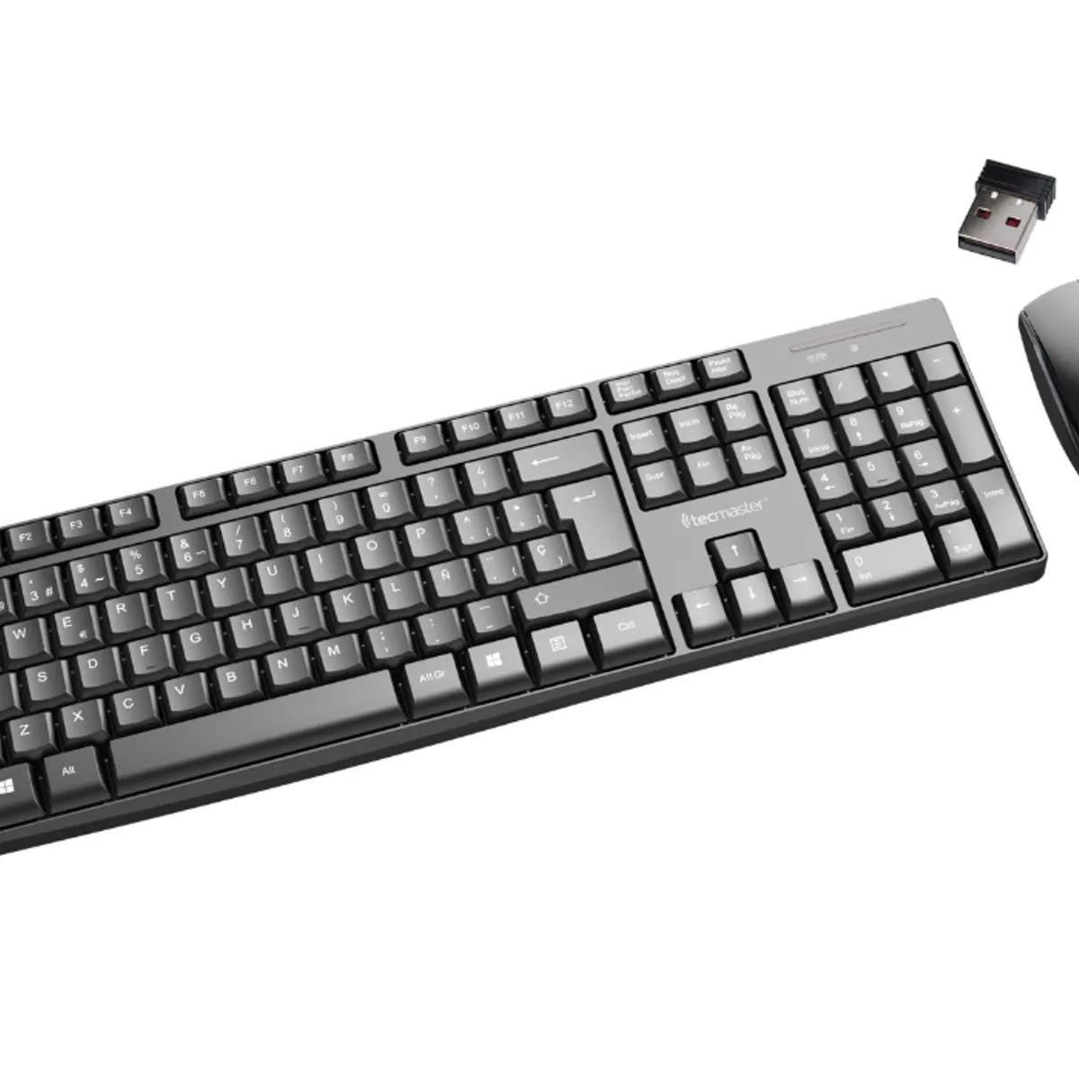 TECMASTER - Combo Kit Teclado y Mouse Inalambrico Tecmaster