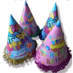 UNIVERSAL - 12 GORRO FLECOS HAPPY BIRTHDAY