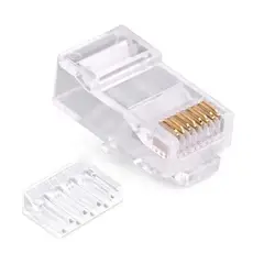 ATLANTICSWIRE - CONECTOR RJ45 CAT6 , 100 UNI. 2 PIEZAS. FACIL ARMADO