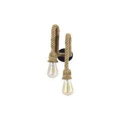 HB LEDS - Apliqué Decorativo Rústico Cáñamo Porta 2xE-27