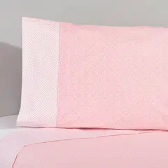 NINA HERRERA - Sábana Estampada Sarita Rosa 220 Hilos 1,5 Plaza