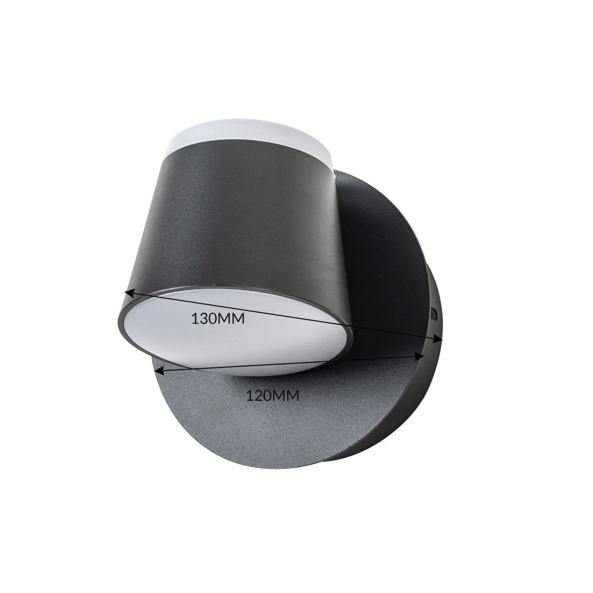 HB LEDS - Apliqué Elegante Simple Decorativo LED Movible 5W Negro