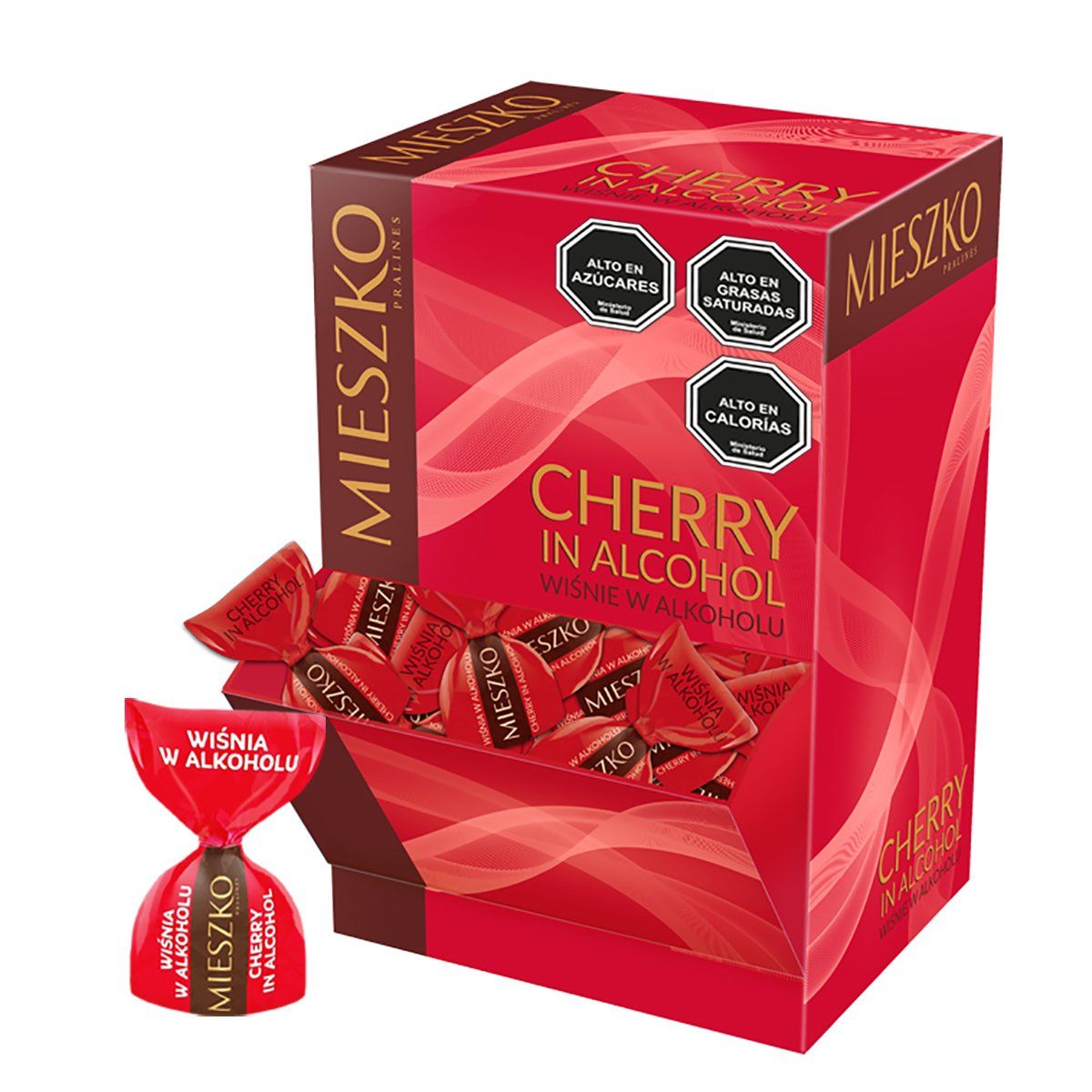 GENERICO - Chocolate Bombones rellenos cerezas al licor Mieszko 2.5g