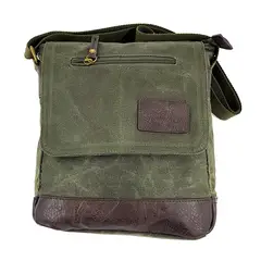 TOPWOLF - Bolso Hombro Sling Bag Canvas Verde Oliva 957-7