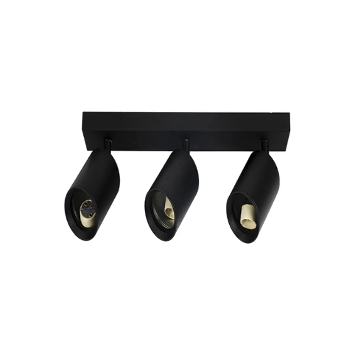 WANT - Foco Spotlight Sobrepuesto Cielo O Muro 3xGU-10 Negro W