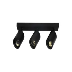 HB LEDS - Foco Spotlight Sobrepuesto Cielo O Muro 3xGU-10 Negro W