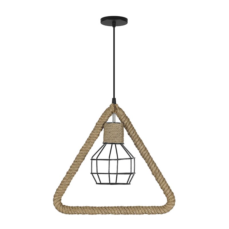 HB LEDS - Lámpara Colgante Estilo Rústico Triangular E-27