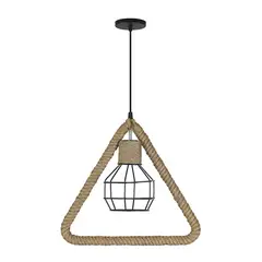 HB LEDS - Lámpara Colgante Estilo Rústico Triangular E-27