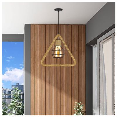 Imagen 2 del producto Lámpara Colgante Estilo Rústico Triangular E-27