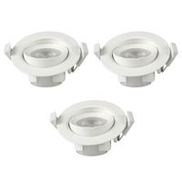 Pack 3 Foco Basculante LED Embutido Spot 6,5W 6500K Redondo Para Cielo