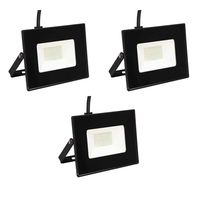 Pack 3 Foco Proyector De Area Led Exterior 50w Sec Frío