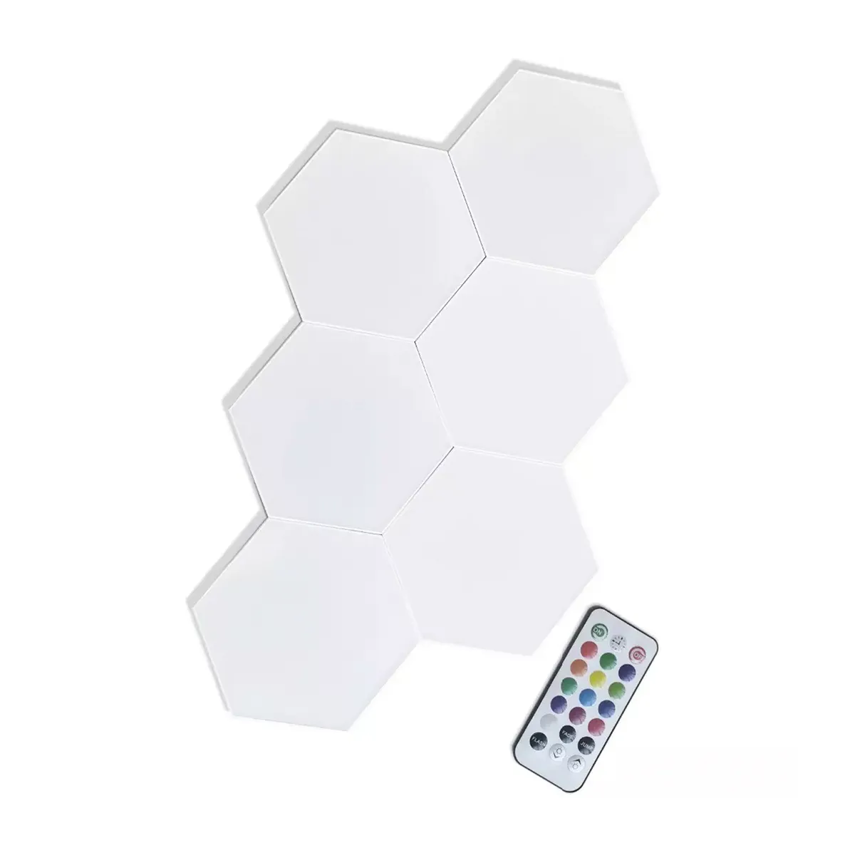 HB LEDS - SET DE 6 LUCES HEXAGONALES LED RGB CON CONTROL