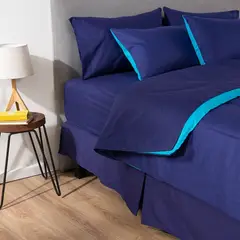 ARTHOME - COMBO 48 PLUMON BICOLOR AZUL CELESTE 2 PLAZAS