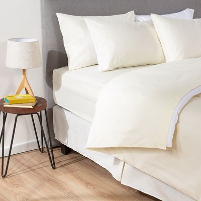 Imagen 2 del producto COMBO 35 PLUMON BICOLOR BEIGE BLANCO 1.5 PLAZAS