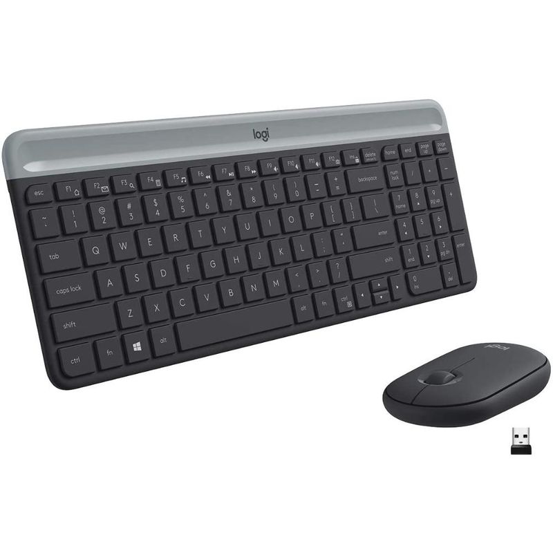 LOGITECH - Teclado y Mouse Inalambrico Logitech MK470 Slim Negro Español