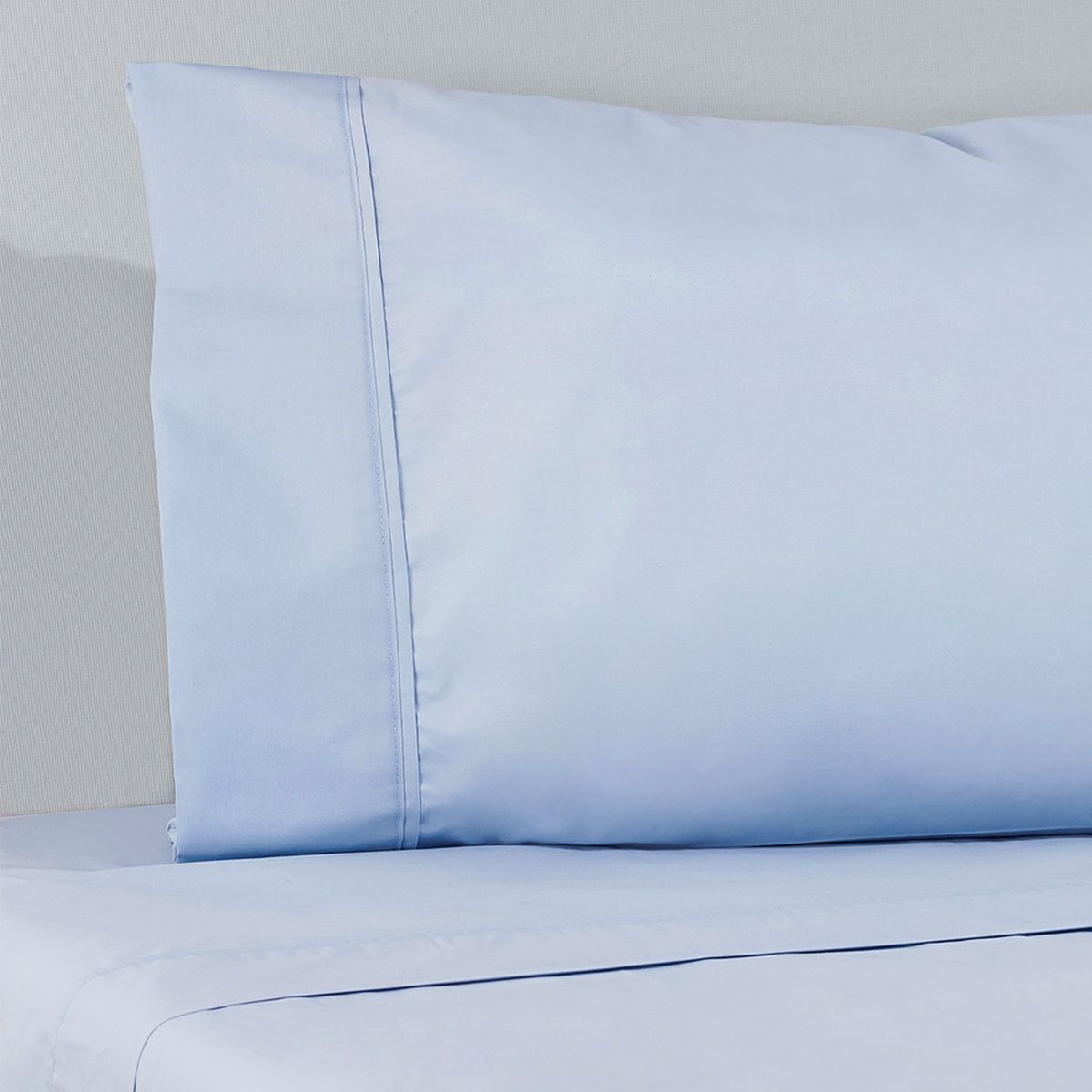 NINA HERRERA - Sábana Básica Lisa Azul Cielo 220 Hilos 1 Plaza