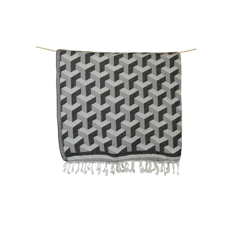 TURKUAZ - Toalla Turca Fethiye Gris 1 m x 2,05 m