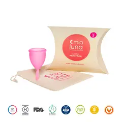 MIALUNA - COPA MENSTRUAL TALLA S ROSADA